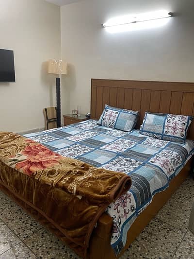 King size bed, 2 side tables, Large size dressing table and mirror