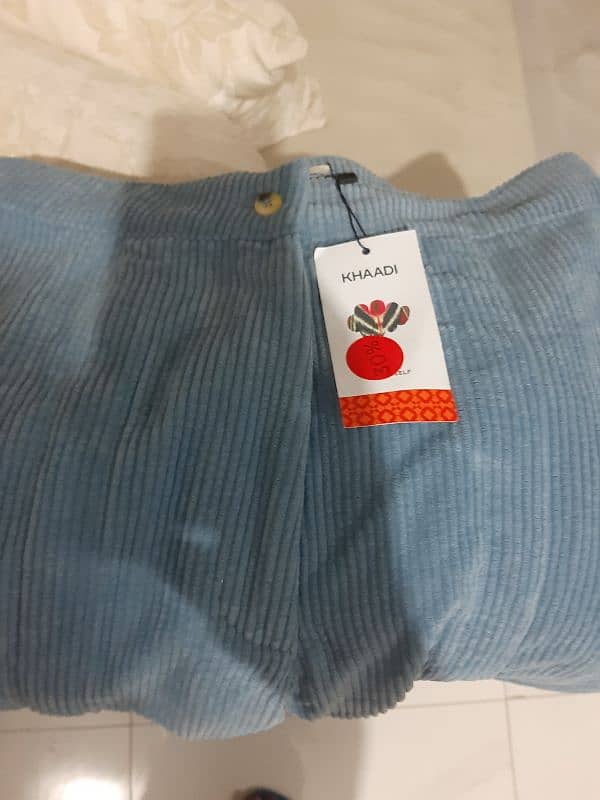 two piece blue velvet shirt trouser for sale 1