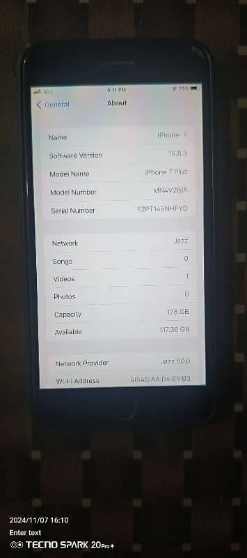 Iphone 7 Plus 128 PTA Approved 1