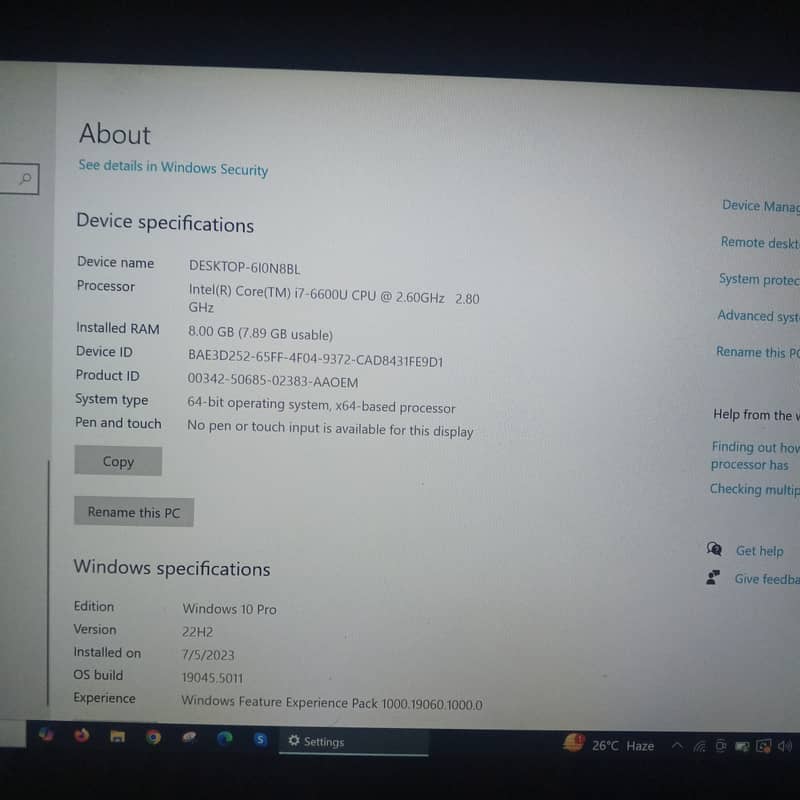 Urgent sell my Dell Latitude E7470 6th generation 3