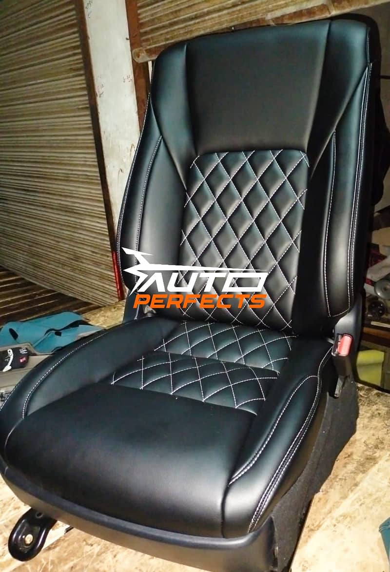 Toyota Land Cruiser Prado Customized Japanese Leather Seat Covers. 0