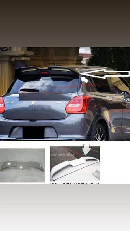 SPOILERS FOR ANY CAR FIBER AND PLASTIC MATERIAL 4