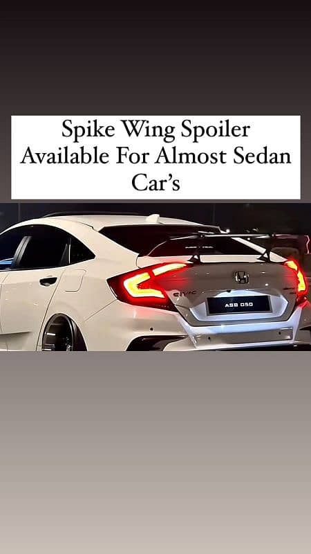 SPOILERS FOR ANY CAR FIBER AND PLASTIC MATERIAL 10