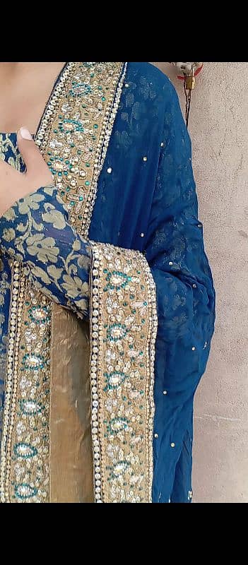 Banarsi Shirt + Chiffon dupata + embroidery work 3