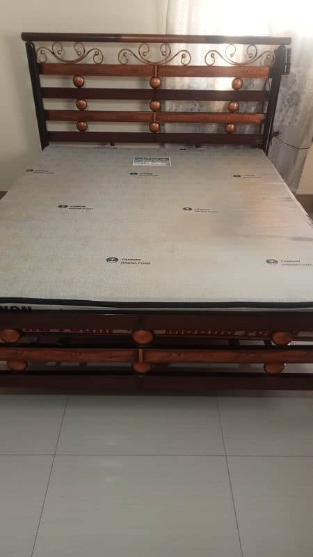 IRON BED WITH MATTRESS 0