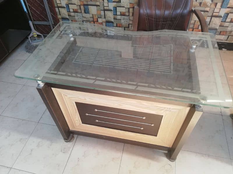 2 office table with glass top 1