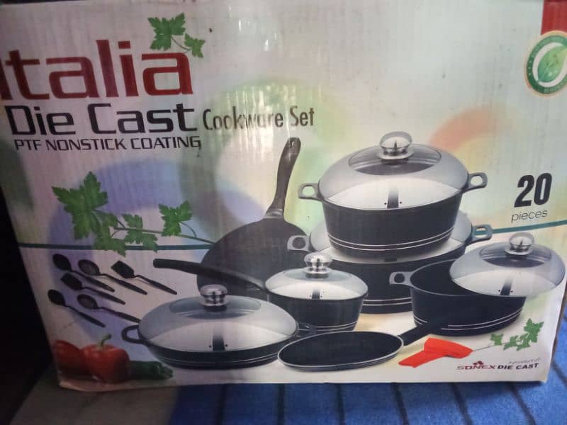 non sticky brand new cooking ware , hotpot set with cooler 0