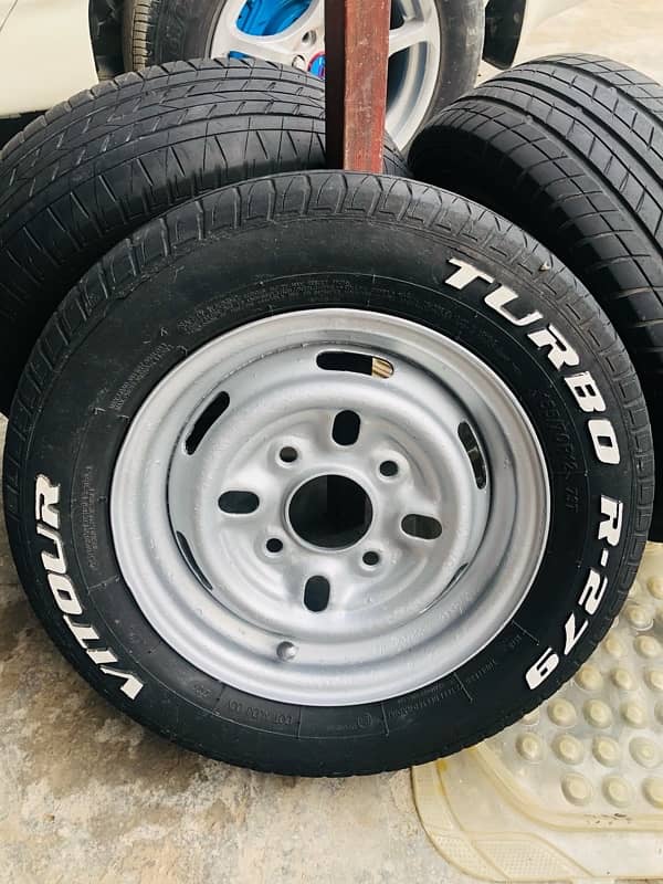 TURBO R-279 car rims tyre 155/70/12 urgent sale 2