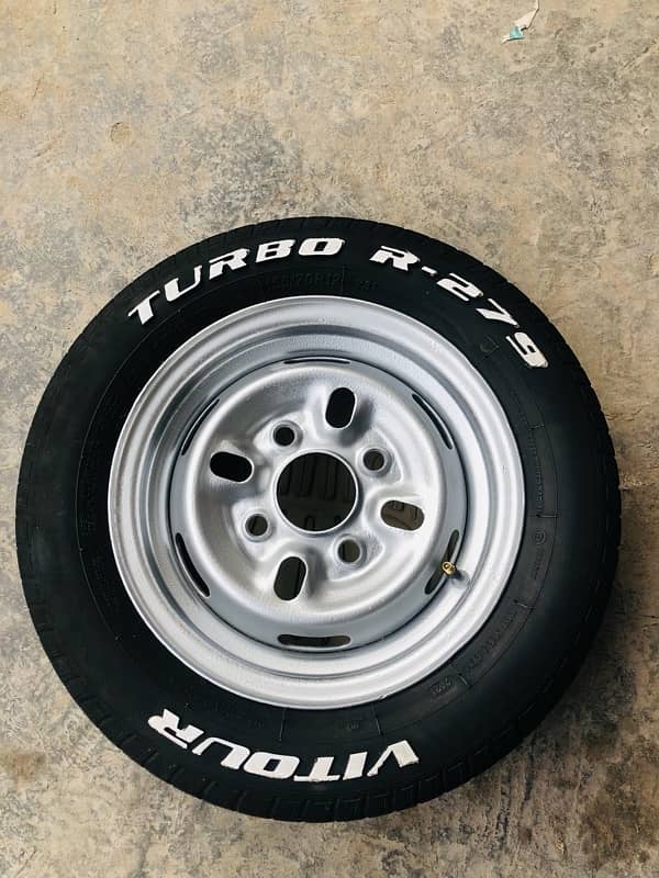 TURBO R-279 car rims tyre 155/70/12 urgent sale 4