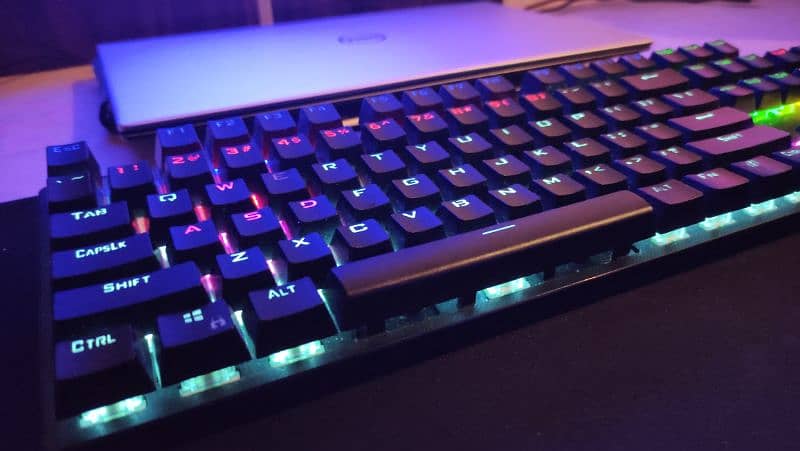 AOC GK410 Like New RGB Mechanical Keyboard With Box Blue Switches 0