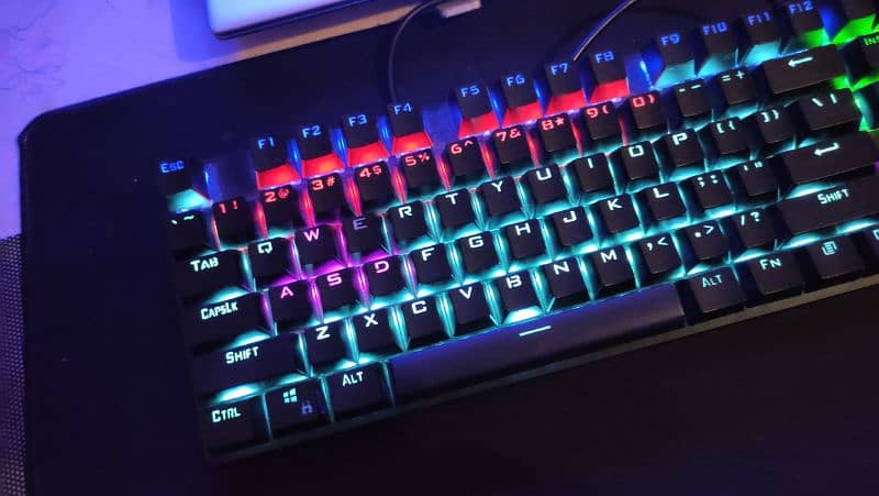 AOC GK410 Like New RGB Mechanical Keyboard With Box Blue Switches 1