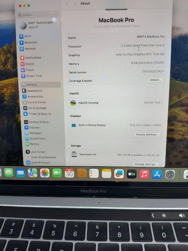 MacBook Pro 2018 13" Touchbar 8GB 256GB 4