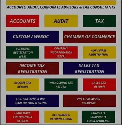 NTN/Income Tax Returns, Sales Tax, Audit, Firm & Companies Registrati 1