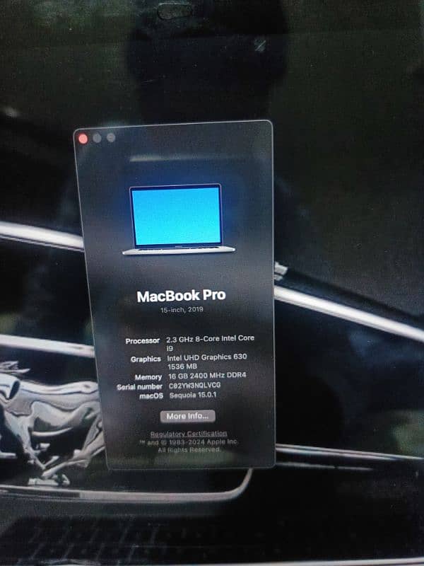 MACBOOK PRO 2019 15 inch core i9 2