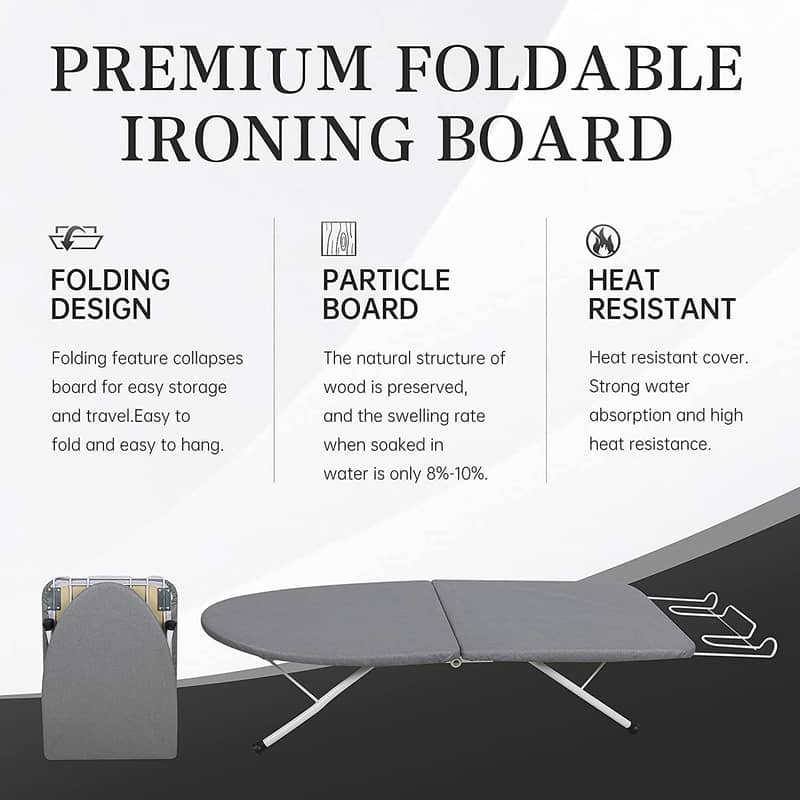 Small Ironing Board Tabletop With Iron Rest, Foldable Iron Board 3