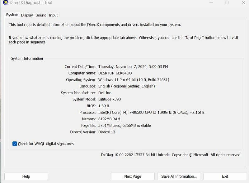 Dell latitude 7390 core i7 8th generation with charger 13