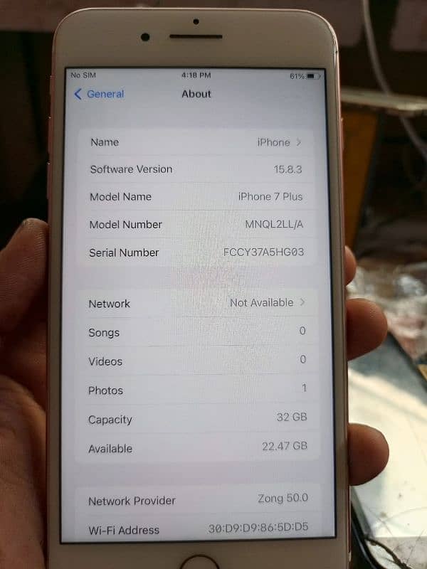 Iphone 7 plus 32gb Sim Bypass Sim working 1