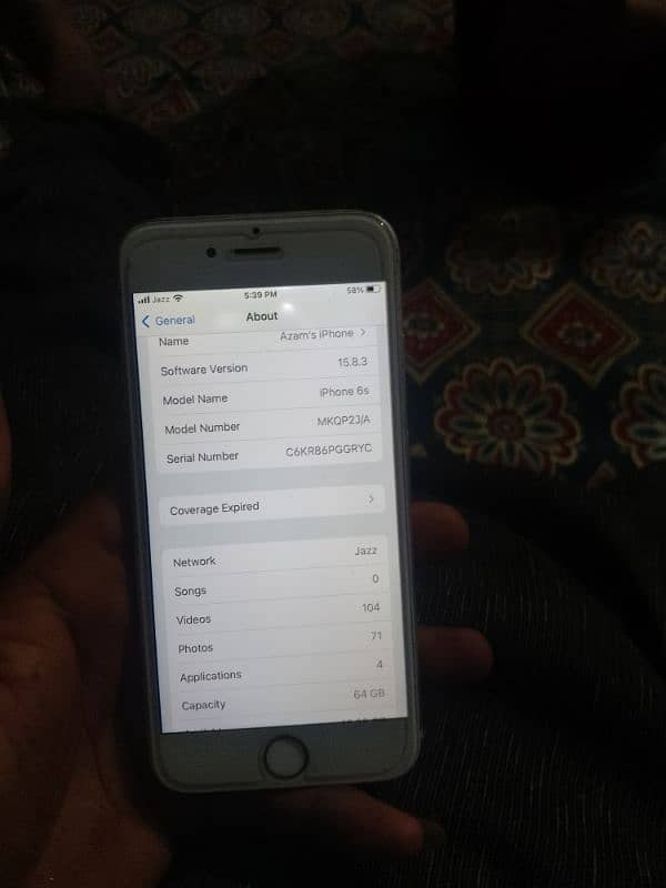 I phone 6s PTA provad 64 GB  exchange posibail 03090279158 2