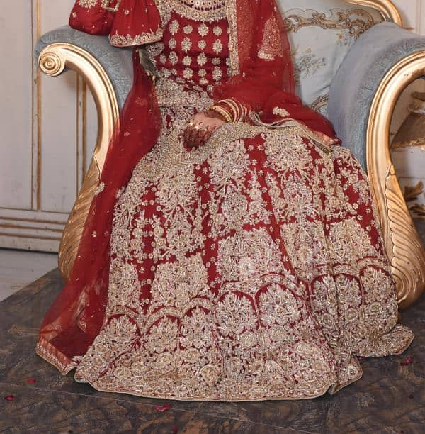 first day barat mehroon lehnga 0