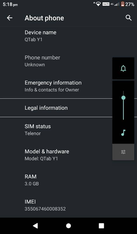 Selling Q mobile orignal tablet 3/32 Single sim 7