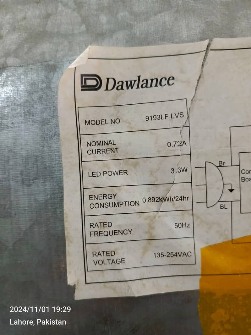 Dawlance fridge GD large size Green (0306=4462/443) levelset 11