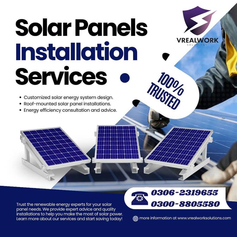 Solar Panel Complete Installation | Solar Structure | Solar Invertor 0