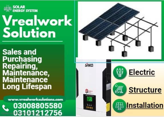 Solar Panel Complete Installation | Solar Structure | Solar Invertor 1