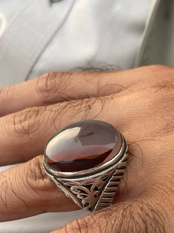 heavy Chandi yamani haqiq original stone ring 10