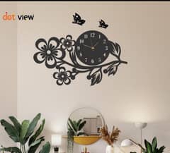 Flower Design Analog Wall Clock