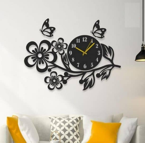 Flower Design Analog Wall Clock 1