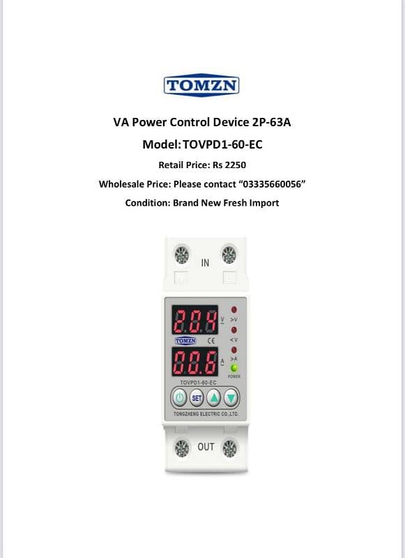 TOMZN MCB Breaker and power control devices (Fresh Import) 0