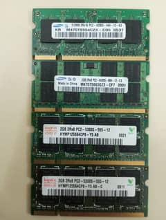 Three 2GB DDR2 RAM sticks. One 512MB DDR2 RAM stick