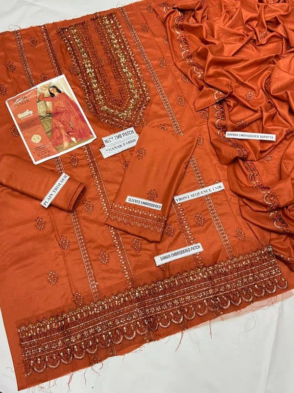 Dhanak Suits Full Heavy Embroidery 0