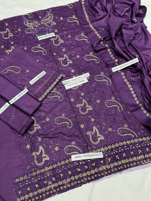 Dhanak Suits Full Heavy Embroidery 7