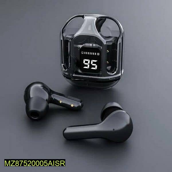 earbuds pro black colour and beautiful design and look quality so good 1