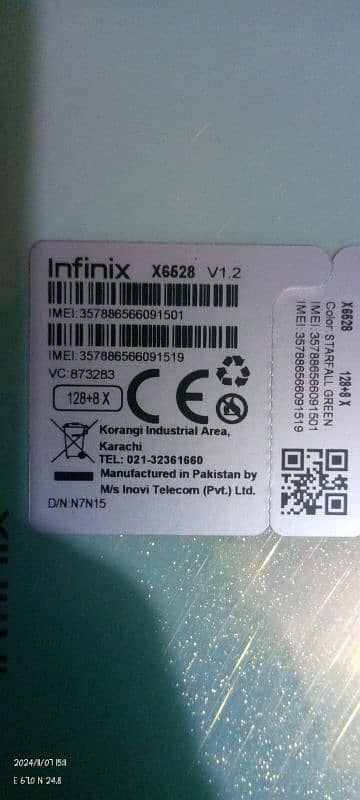 Infinix Hot 40i 8+8  128 detail in discription 1