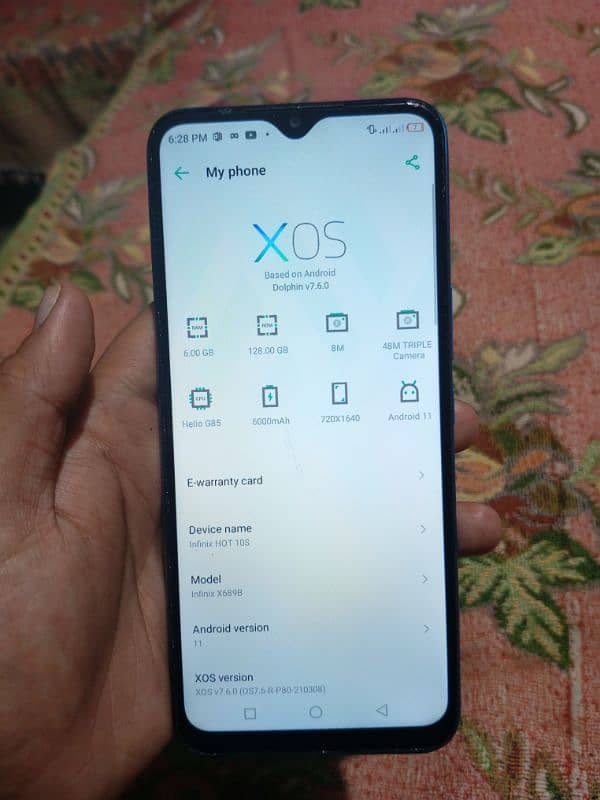 Infinix hot 10s 10/9 condition all original genion with complete box 7