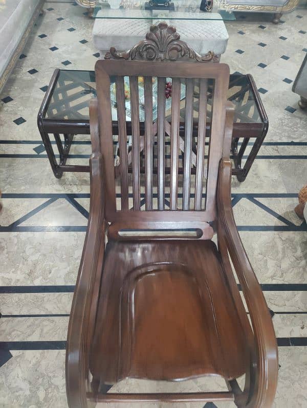 Beautiful, Traditional, Chinioti Style, Hand Made Rocking Chair 2