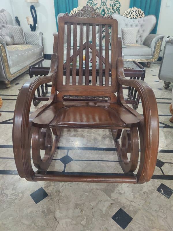 Beautiful, Traditional, Chinioti Style, Hand Made Rocking Chair 3