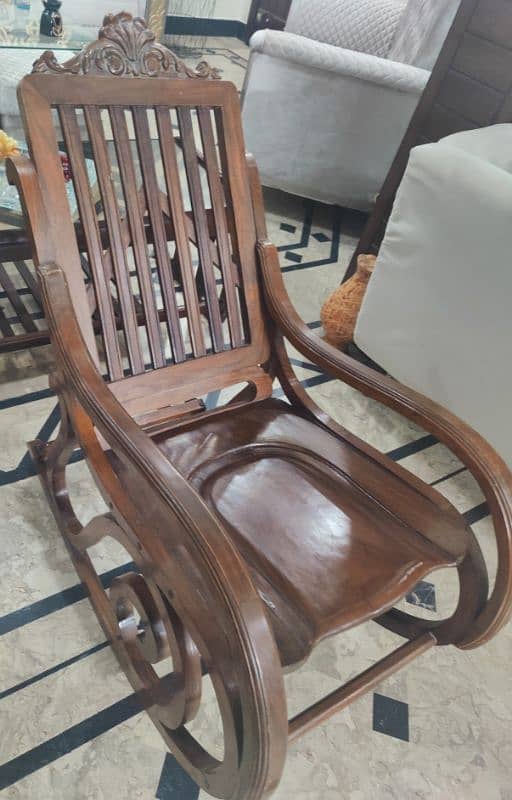 Beautiful, Traditional, Chinioti Style, Hand Made Rocking Chair 4