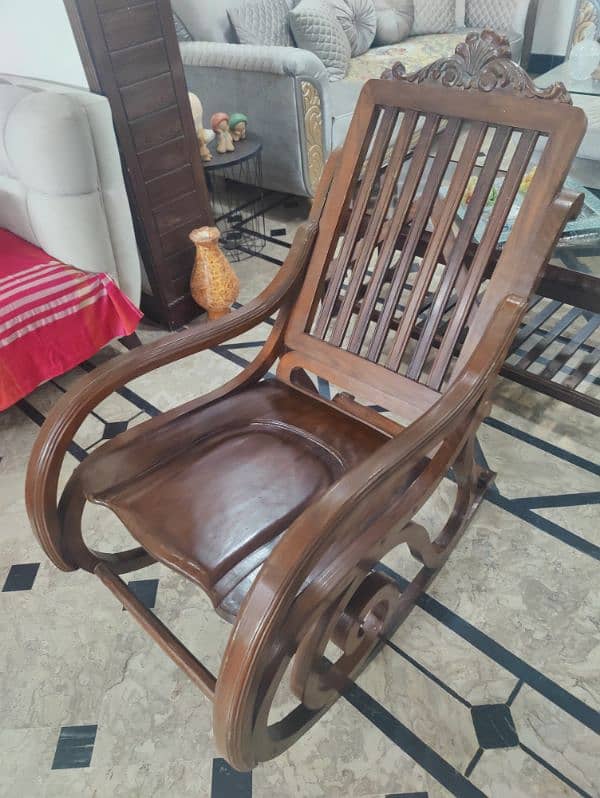 Beautiful, Traditional, Chinioti Style, Hand Made Rocking Chair 5