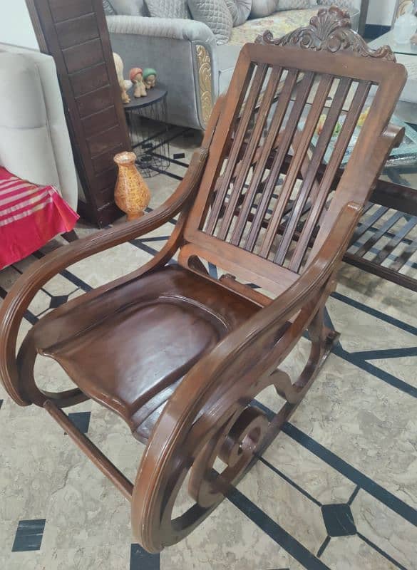 Beautiful, Traditional, Chinioti Style, Hand Made Rocking Chair 6