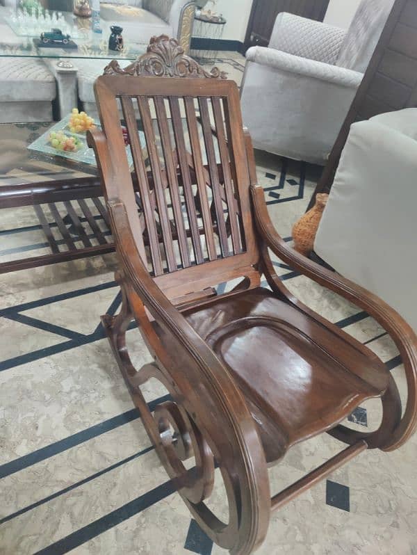 Beautiful, Traditional, Chinioti Style, Hand Made Rocking Chair 7