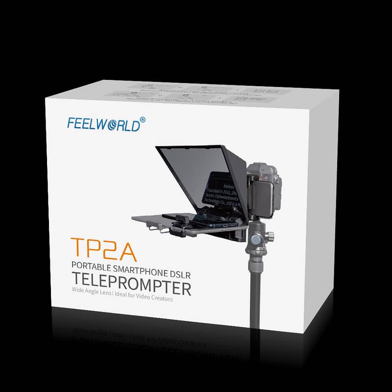 Professional Grade FEELWORLD TP2A Teleprompter Genuine Gauranteefd 0