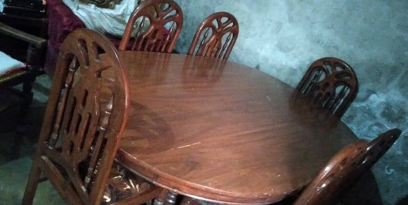 wooden dining table . 0