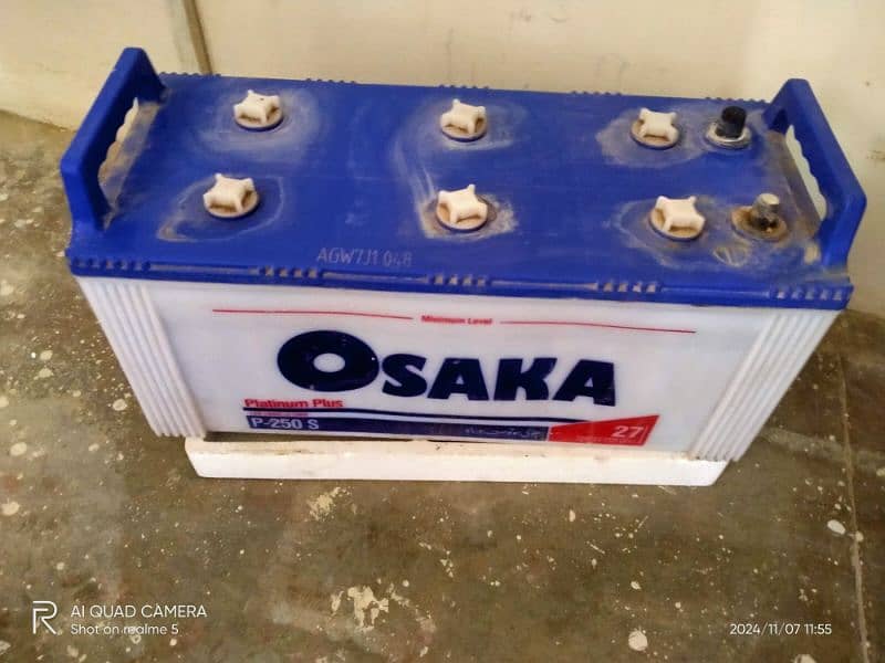 Used Osaka P 250 S 180 AH 27 PLATES Battery 0