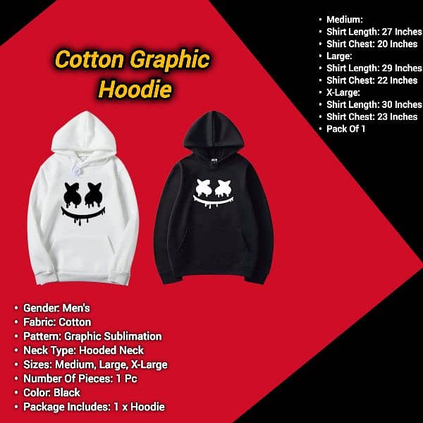 Cotton Graphic Hoodie 0