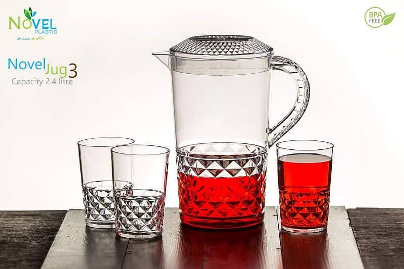 Jug Set 7 Pieces 1 Jug and 6 Glasses High Quality 1