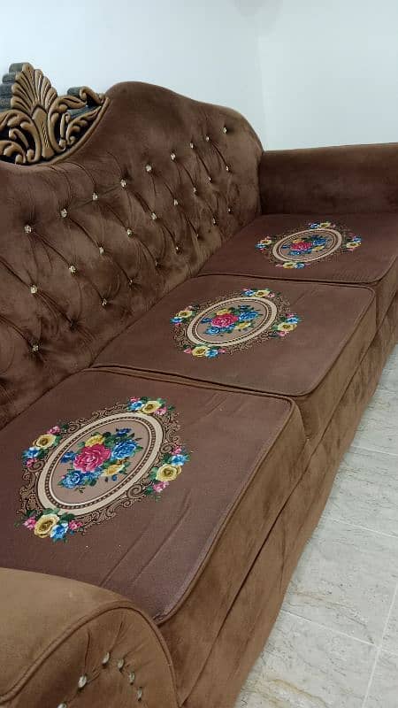 unique brown velvet sofa set 2