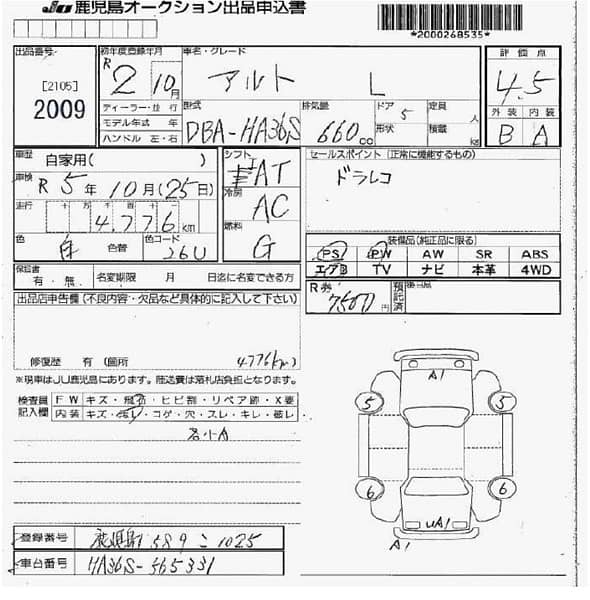 japani Suzuki Alto 4.5 grade Bumper to Bumper 9